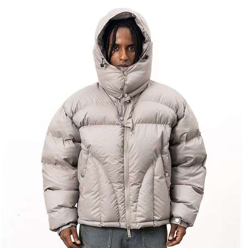 Men's Clothing Club American High Street Functional Style Niche Design Hooded Warm Thick Casual Cotton Jacket
