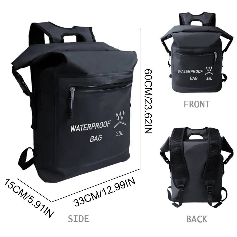 25L Waterproof Dry Backpack Large Capacity Upstream PVC Rolltop Beach Bag for Fishing Trekking Sailing high-quality