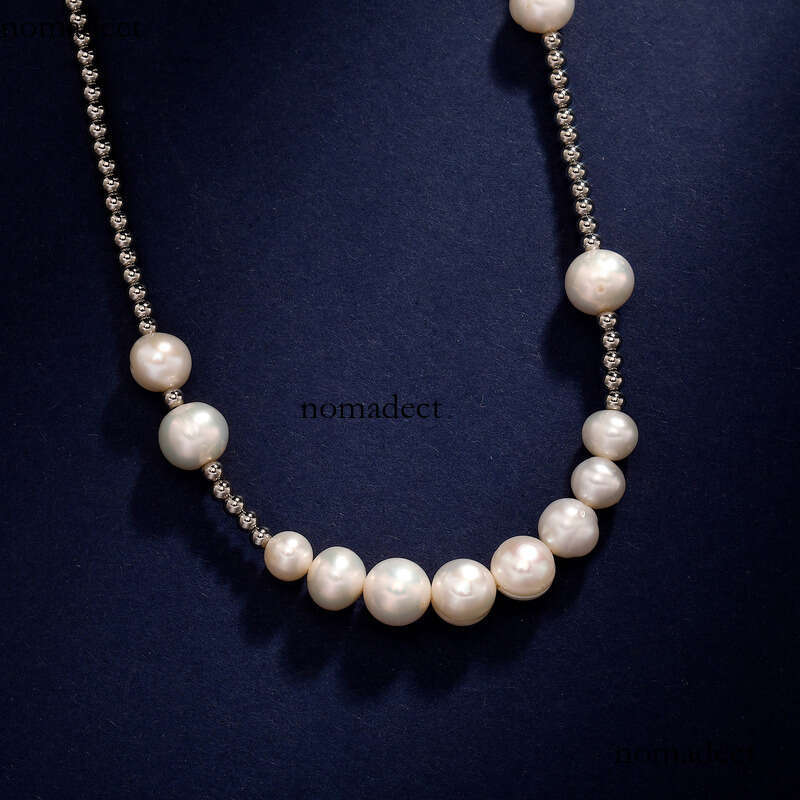 Pearl Sterling Silver Necklace Hip-Hop Trendy Simple Clavicle Chain
