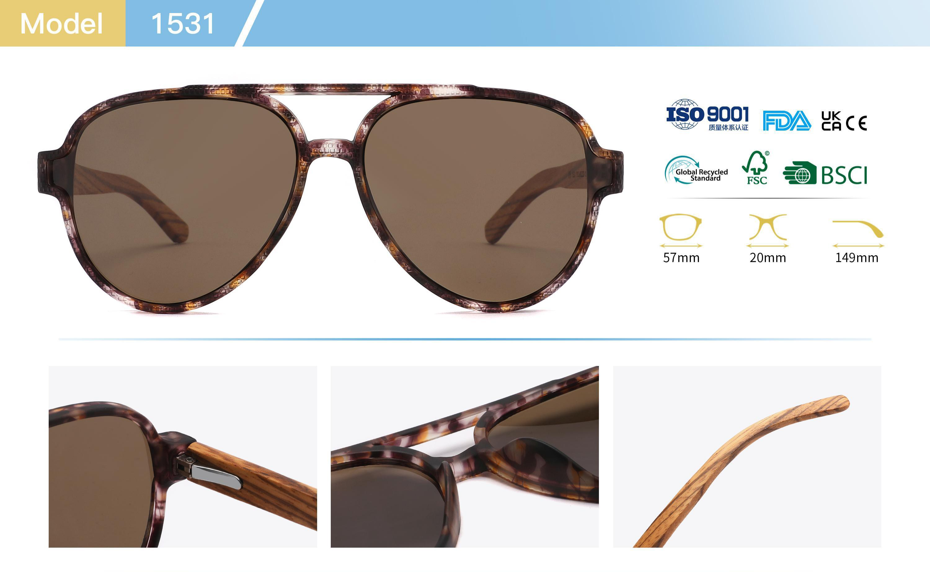 Modern Minimalist butterfly sunglasses luxury polycarbonate frames ladies gentlemen polarized lenses adjustable nose pads business trip pj2