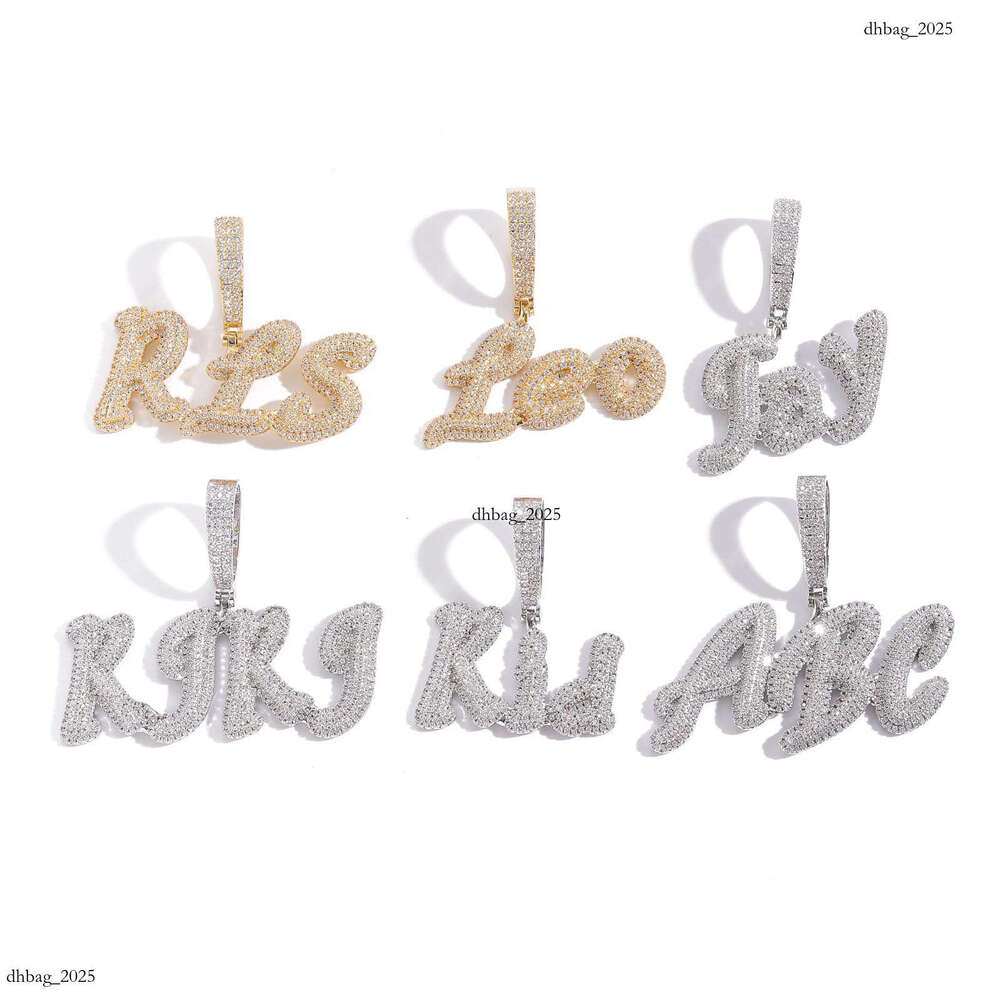 Personalized Custom Signature Letter Uppercase and Lowercase Mixed Splicing DIY Combination Hip Hop Necklace