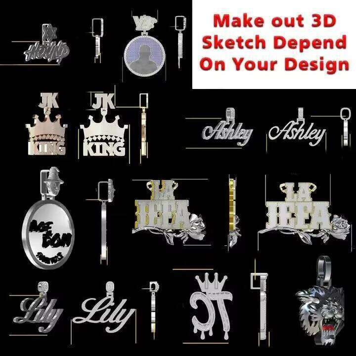 Sterling Sier Iced Out Heart Shape Photo Pendant Custom Hip Hop Men Women Memory Moissanite Pendants