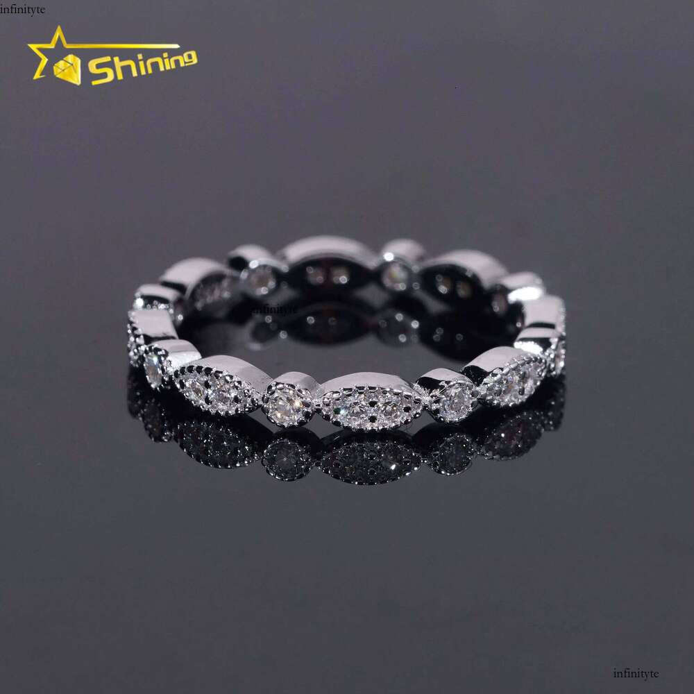 New Arrival Little Ice Eternal Silver Engagement VVS Moissanite Women's Ring