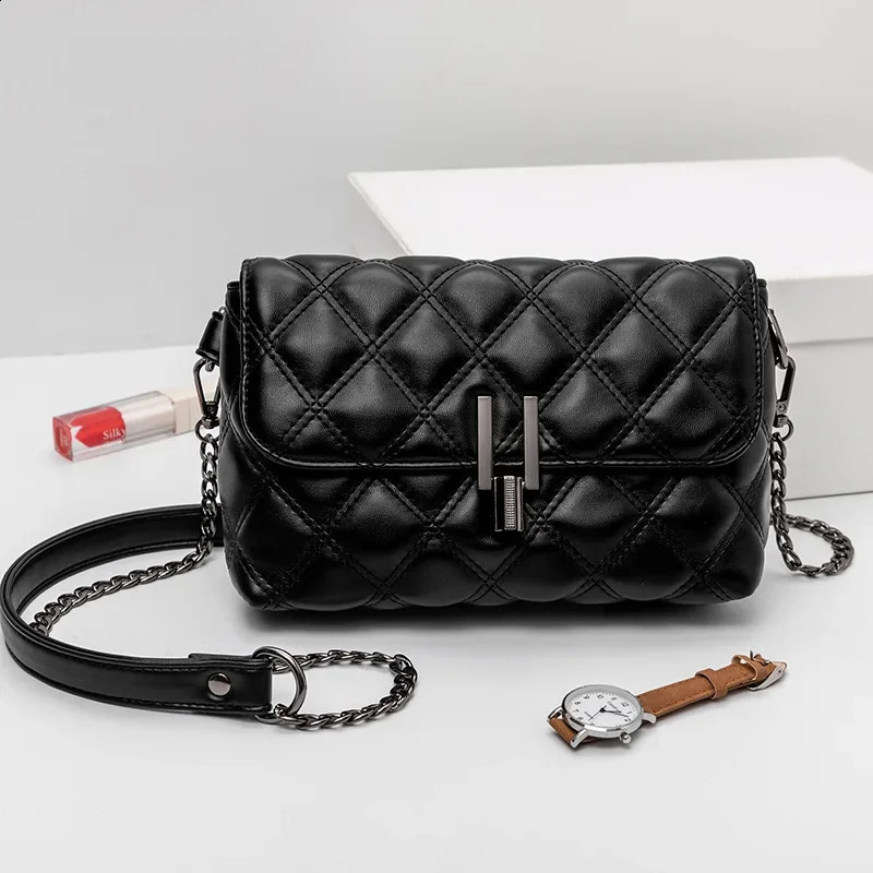 Trendy Small Quilted Chain Bag for Women - Shoulder/Crossbody Style Minimalist All-Match High-End Fashion 250809