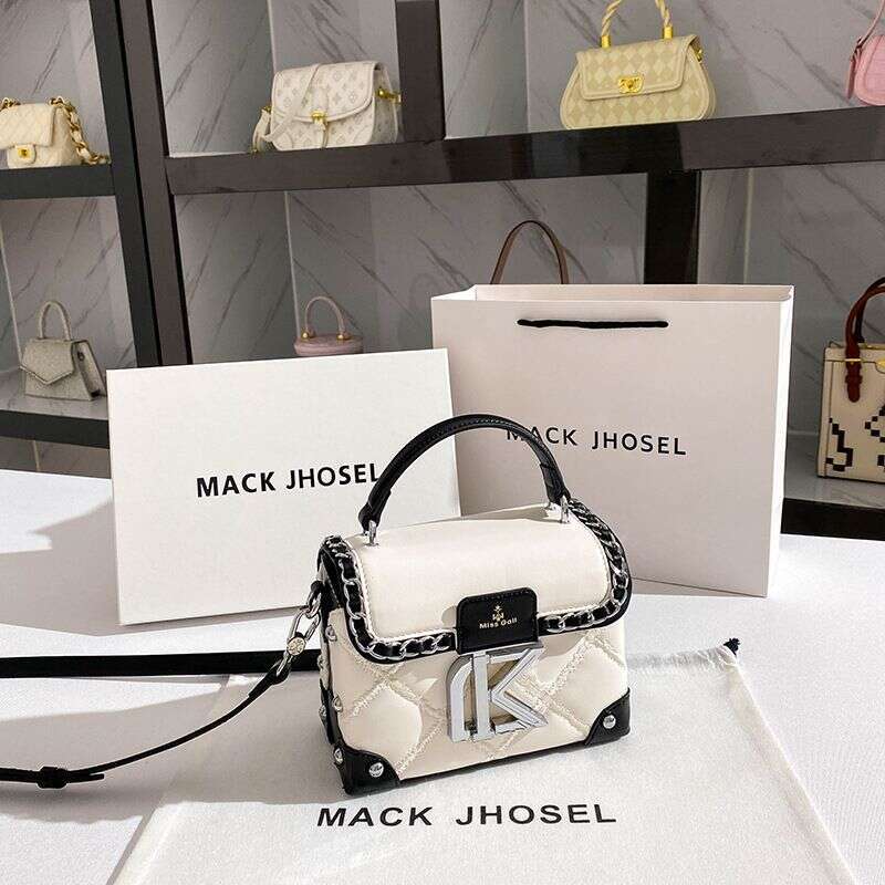 Womens Bags One piece fashion niche contrast color box bag