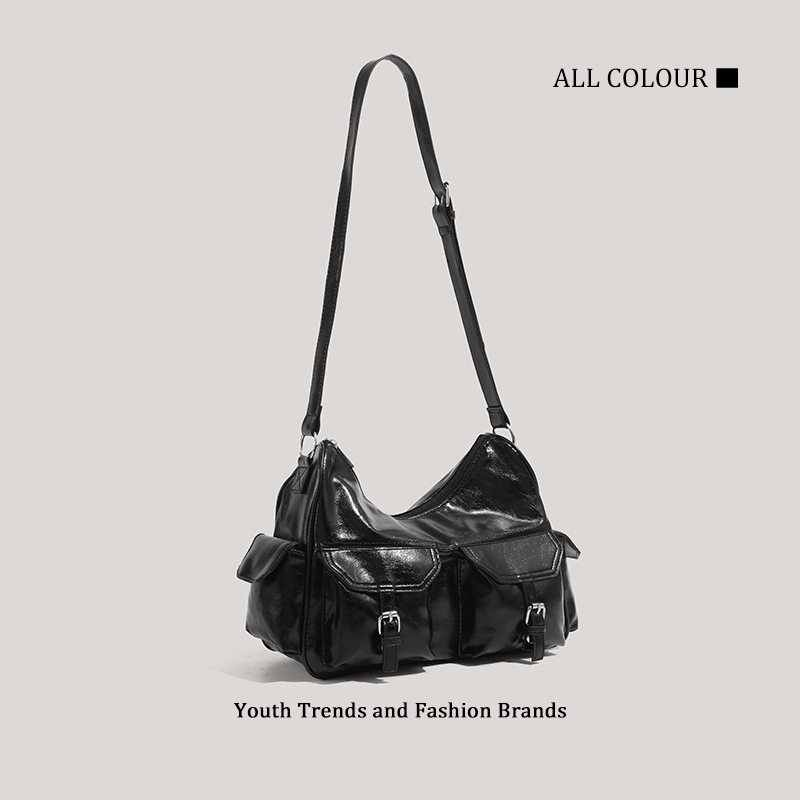 2025 Personality Trendy Versatile Fashionable Multi-Pocket Tote Shoulder Commuting Large Capacity New Bag ddmymoon