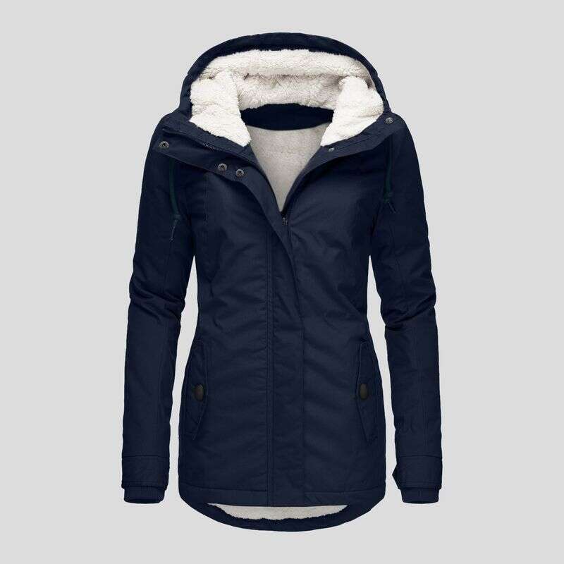 Women's clothing popular lamb plus veet cotton coat for women casual hooded jacket