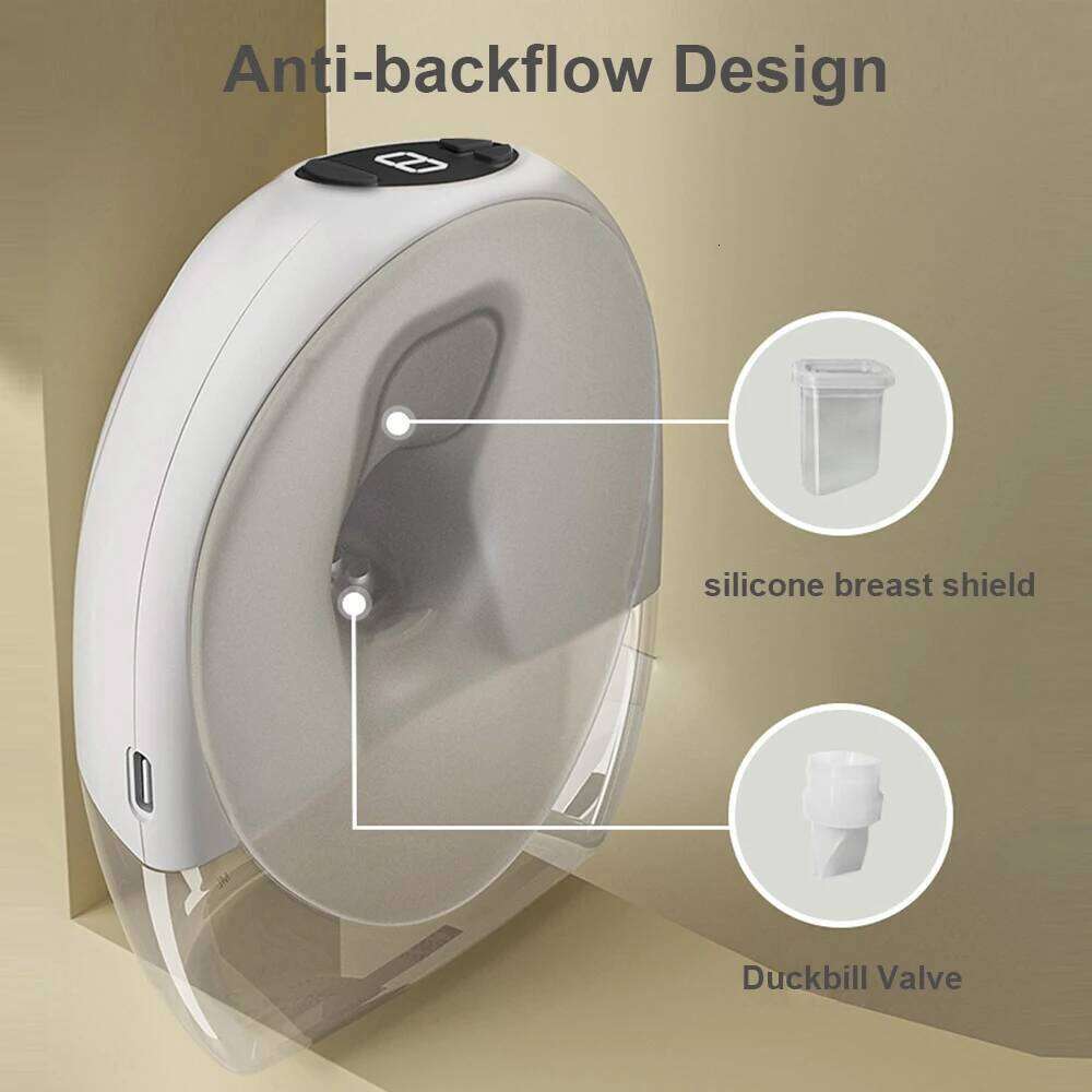 Portable Wearable Hands Free Electric Breast Pump with LED Screen for Breastfeeding 4 Modes 9Suction Level Low Noise