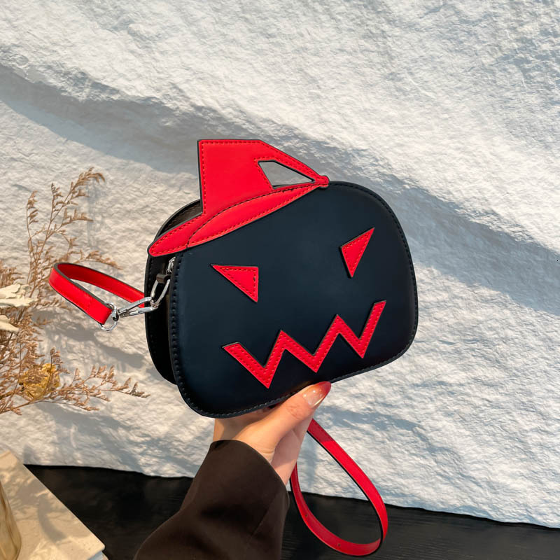 New Halloween Pumpkin Designer Bag Bag Fashion Versatile Cross-border Wholesale Quirky Women's Shoulder Bag Luxury Bag High-end Small Bag