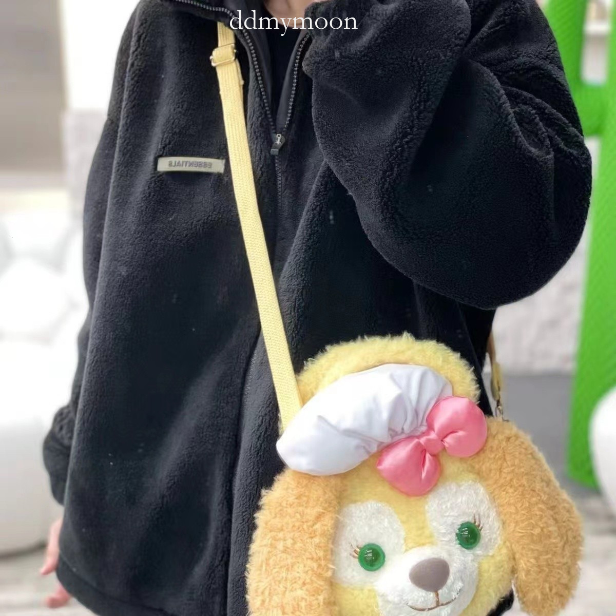 COCOAN Medium Crossbody Yellow Chef Dog Handbag Shirley Rose LinaBell Plush Bag ddmymoon