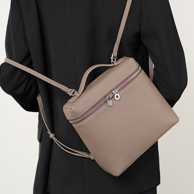 Top Layer Cowhide Shoulder For Women New Fashion Piana Backpack Genuine Leather Women's Travel Large Capacity School Bag
