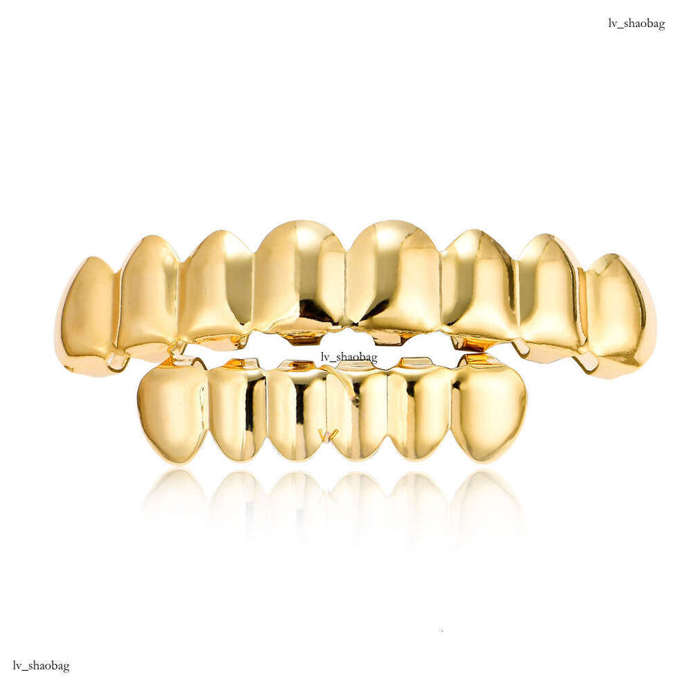 Hip Hop Plated 8 Gold Halloween Teeth Grillz Accessories