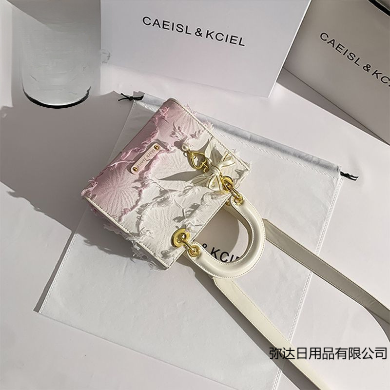 Designer women's bag, niche gradient tassel Princess Diana bag, women's 2025 new high-end bag, women's handbag, slanted fashion bag
