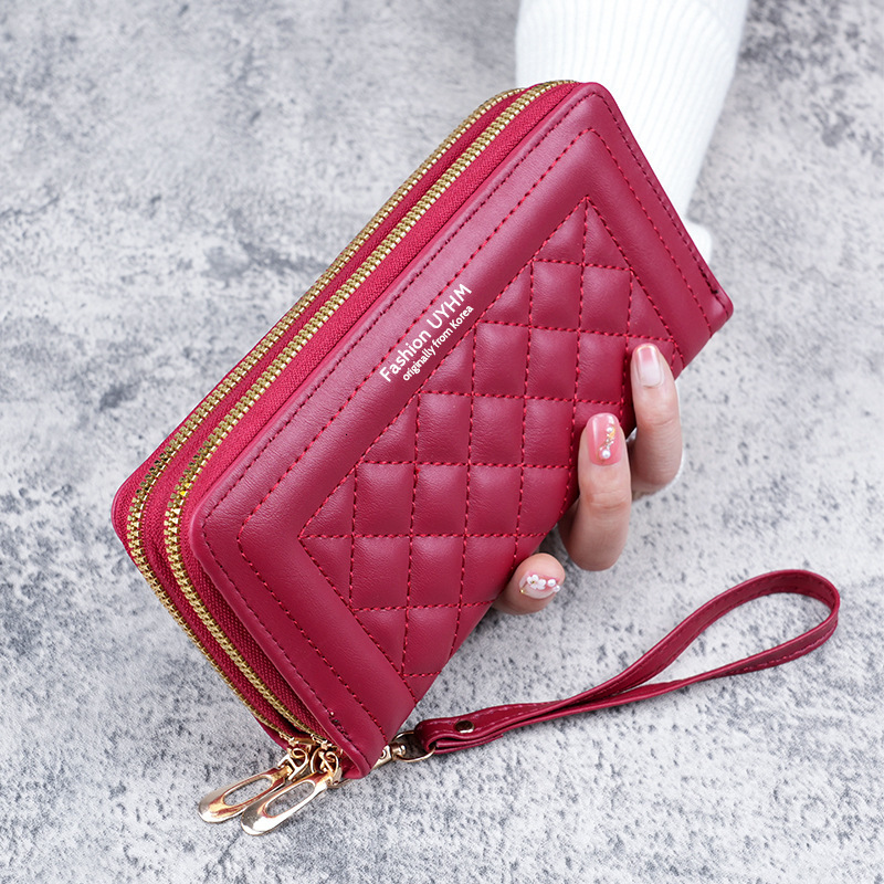 Wallet For Women 2025 New Long Style Ladies Handheld Luxury Bag Korean Version Casual Phone Bag Double Zipper Large Capacity Card Holder