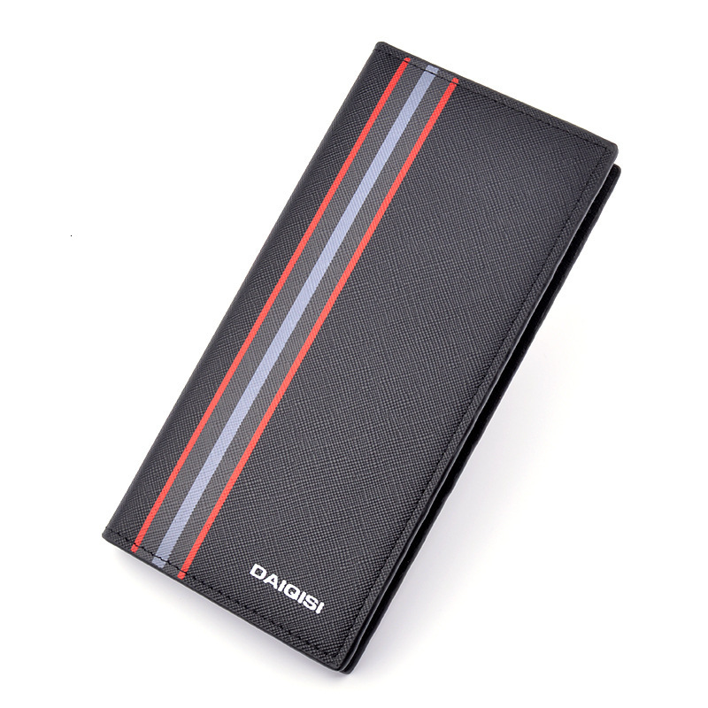 New Men's Wallet Long Clutch Vertical Luxury Bag Youth Leather Wallet Multi-card Designer Bag Slots Large Capacity Fashion Suit Wallet