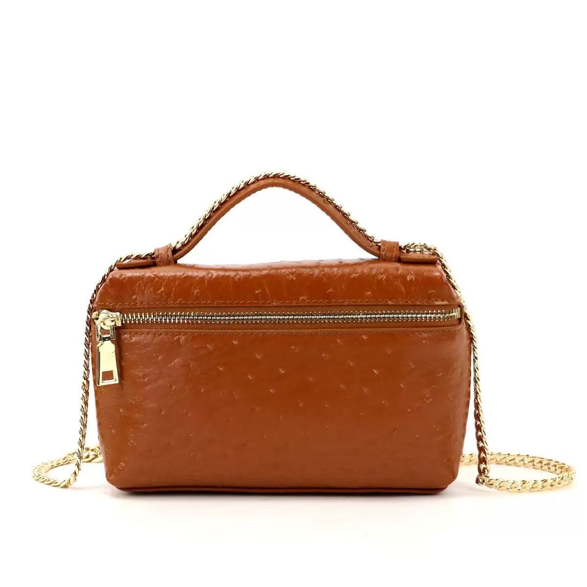Lanjia New Customized Designer Handbag Pattern Leather Bags Women Clutch Party Evning Trendy Ostrich Bag With Chain A