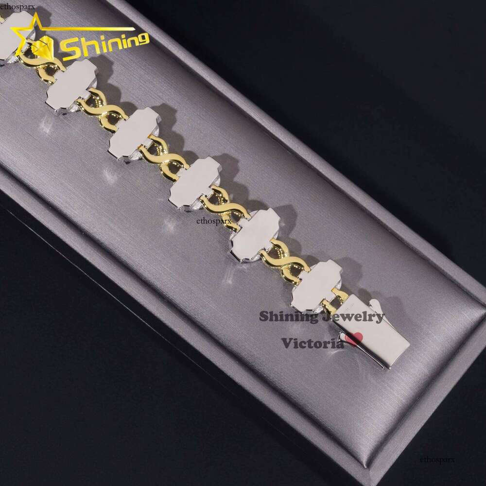 New Arrival Rapper Jewelry Custom Sier VVS Moissanite Dia Dollar Pendant Infinity Link Cuban Bracelet for Men
