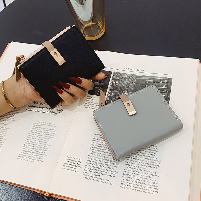 Minimalist Cross-border Foldable Wallet Summer New Mori Style Japanese And Korean Trend Designer Bag Candy Color Luxury Bag Student Short Wallet