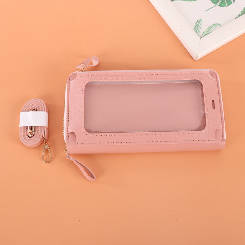In Stock Solid Color Women's Crossbody Anti-theft Multifunctional Shoulder Versatile Transparent Phone Bag Urban Luxury Bag Fashion Handbag
