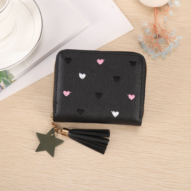 2025 New Korean And Japanese Style Multifunctional Folding Women's Wallet Short Exquisite Simple Luxury Bag Leather Coin Purse Small Card Holder