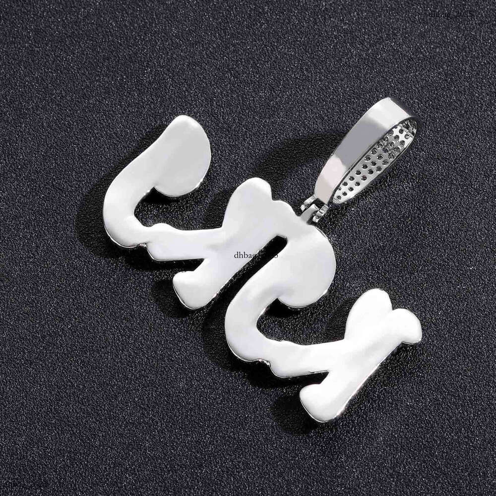 Personalized Custom Signature Letter Uppercase and Lowercase Mixed Splicing DIY Combination Hip Hop Necklace
