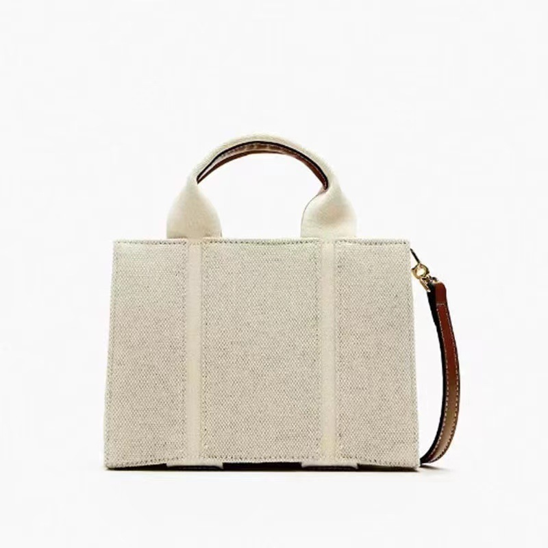 Women's Handbag 2024 Fashionable Multifunctional Beige Mini Canvas City Handbag Crossbody Bag High-end Luxury Bag Free Shipping Designer Small Sq
