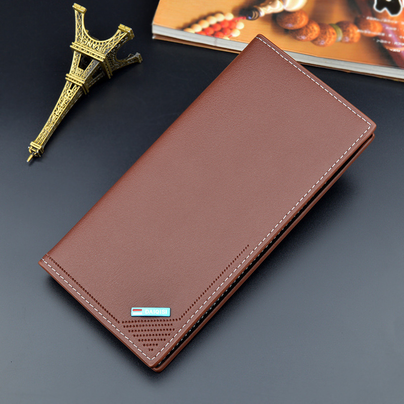 New Men's Luxury Bag Wallet Long Style Thin Youth Soft Leather Wallet Multi-card Designer Bag Slots Large Capacity Fashion Suit Wallet