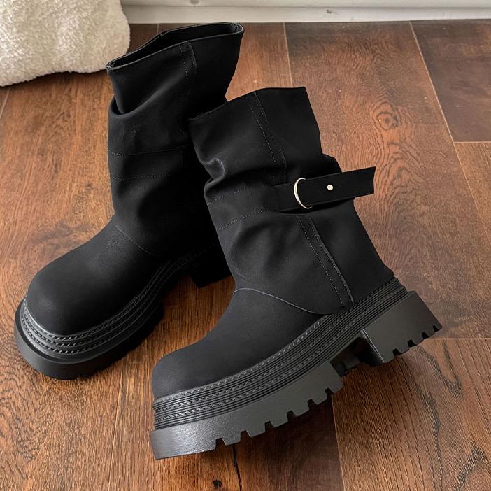 hot Free delivery designer woman cotton boots Fashionable and minimalist Martin boot design with a mid length boot that appears slim and tall