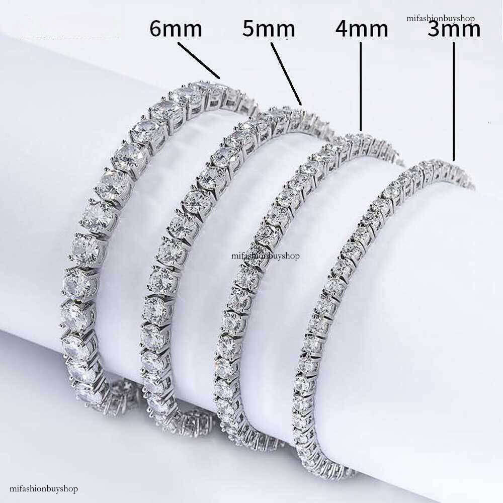 Hip Hop Tennis Chain Zircon Trendy Brand Personality Men's Full Dia Bracelet Jewelry