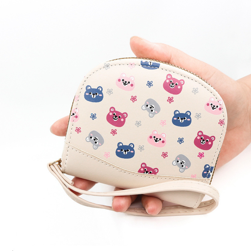 Luxury Bag Short Colorful Printed Animal Handheld Zipper Large Capacity Coin Purse For Women