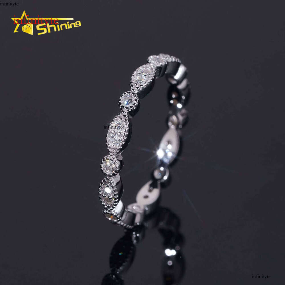 New Arrival Little Ice Eternal Silver Engagement VVS Moissanite Women's Ring