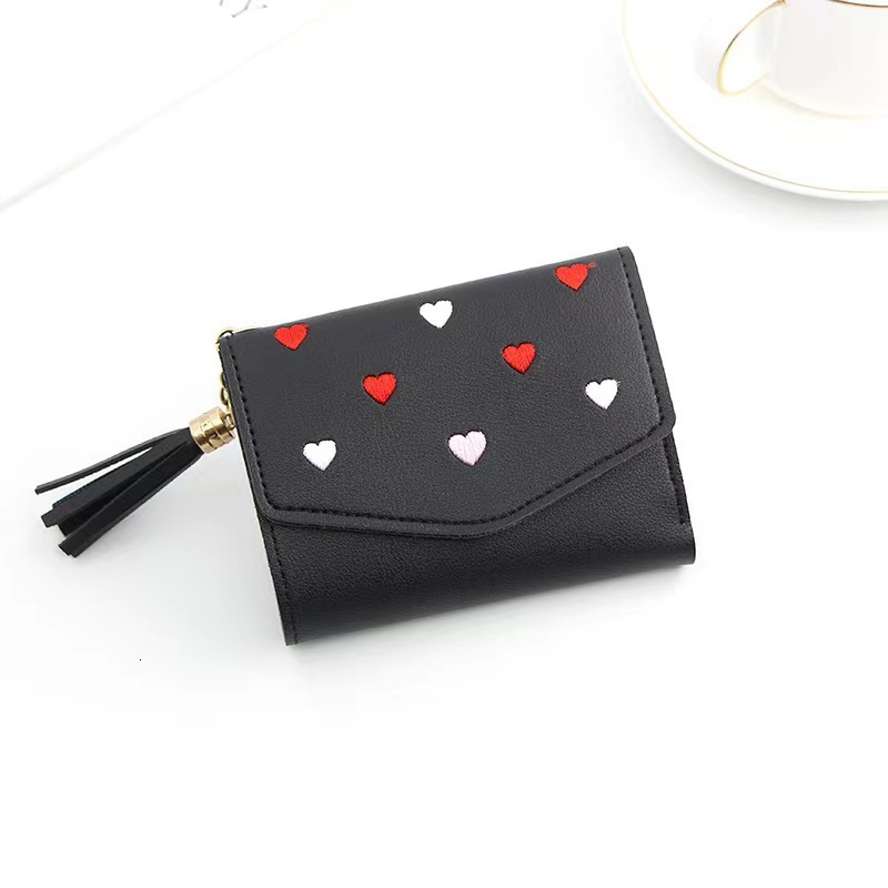 Luxury Bag New Korean Style Wallet For Women, Short High-end Handbag, Heart-shaped Card Holder, Urban Fashion Coin Purse Wholesale
