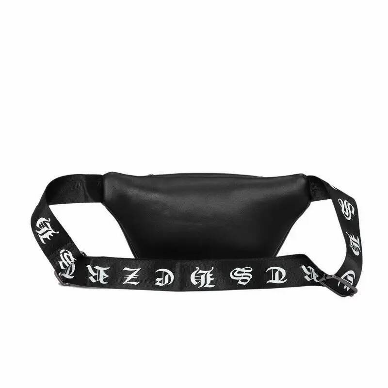 Cool Unisex Pu Leather Chest Skull Fanny Women Black Waist Pack Ladies Punk Belt High Quality Bum Bag