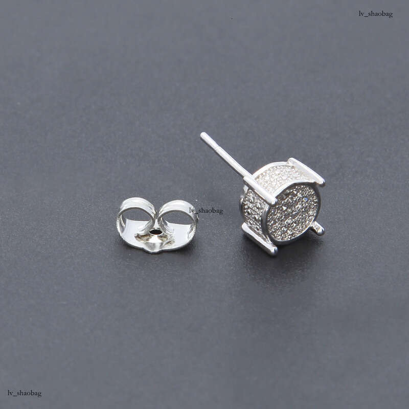 Hip-Hop Jewelry Zircon Micro-Inlaid Round Earrings Accessories