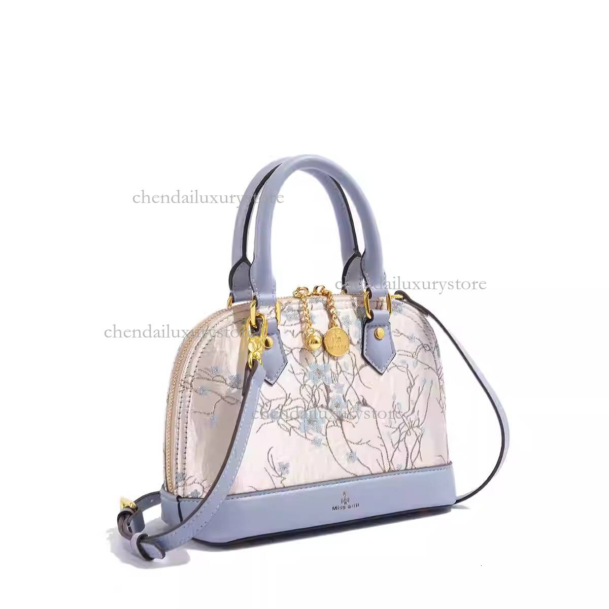 Free Shipping Designer New Chinese Plant Embroidery Shell Bag Handbag Luxury Niche High-end Crossbody Bag Phone Bag