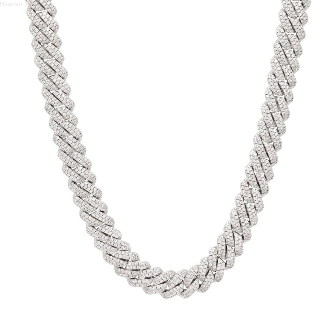 Buy High Quality 12MM Iced Out Moissanite Diamond Cuban Link Chain Hip Hop stylish Classic Chain