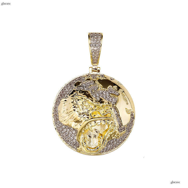 Hip Hop Rap Necklace Jewelry Full Moissanite chain Personality Exaggerated Fashion Pendant Accessories for Men and Women