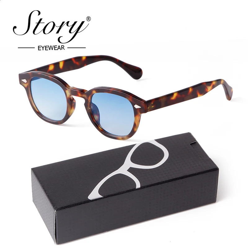 Fashion Gradient Blue Small Round Sunglasses for Women Men Vintage Tortoise Square Sun Glasses Lunettes De Soleil 250805