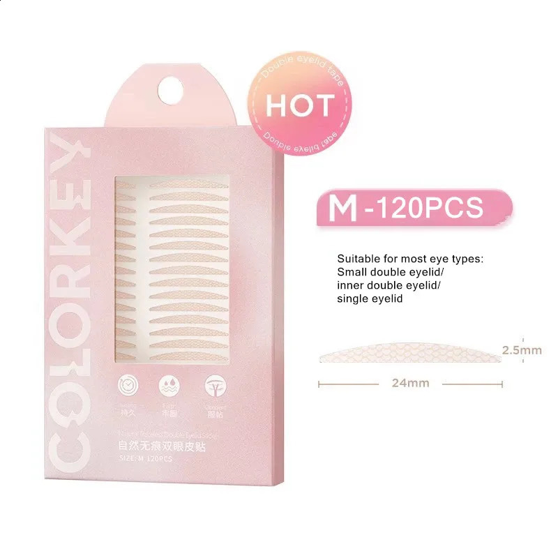 Colorkey Invisible Natural Eyelid Tape Sticker Long Lasting Double-Fold Self-Adhesive Paste For Monolids Hooded Puffy Eyes 250807