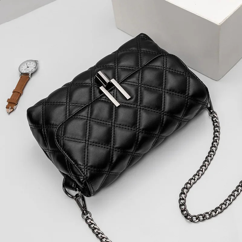 Trendy Small Quilted Chain Bag for Women - Shoulder/Crossbody Style Minimalist All-Match High-End Fashion 250809