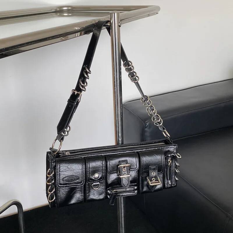 Vintage Handbags For Women Half-Moon Leather Hasp Shoulder Crossbody Bag Designer Ladies Underarm Bags Hobo 2024 Fashion