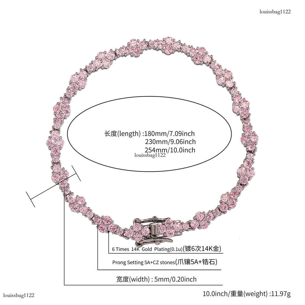 Hip Hop Personality Men's Anklet Spring Buckle Airplane Tennis Chain Zircon Bracelet Jewelry for Women
