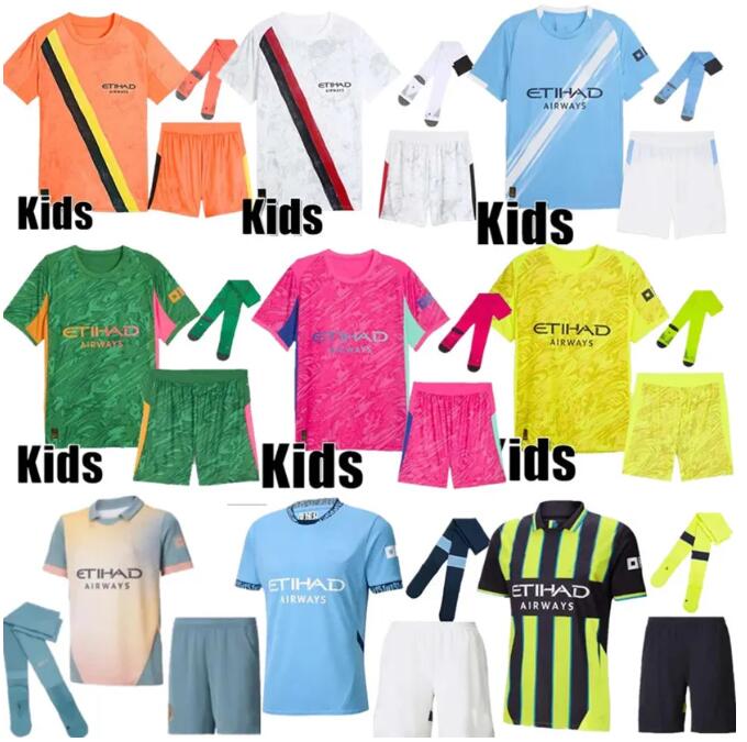 HAALAND 25 26 man city Soccer Jerseys 2025 2026 DE BRUYNE PHILLIPS GREALISH FERRAN MAHREZ FODEN BERNARDO JOAO CANCELO Z RODRIGO Football Shirt Kids Kit Sets