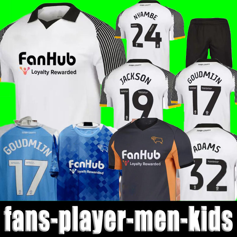 Derby County 25-26 Home soccer jerseys 2025 2026 OSBORN SALVESEN THOMPSON JACKSON ADAMS away football shirts men kids kit