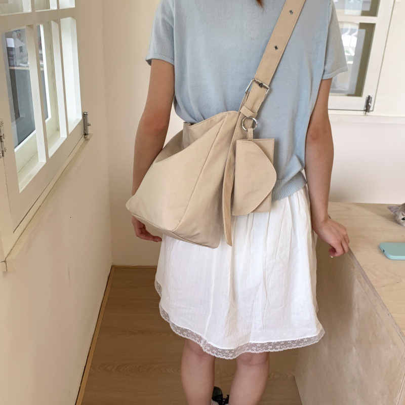 Shoulder Bag Dropshipping Luxury Bag Designer Bag Korean Style Trendy Large Capacity Simple Casual Canvas Bag Cross Border Handheld Solid Color Tote B