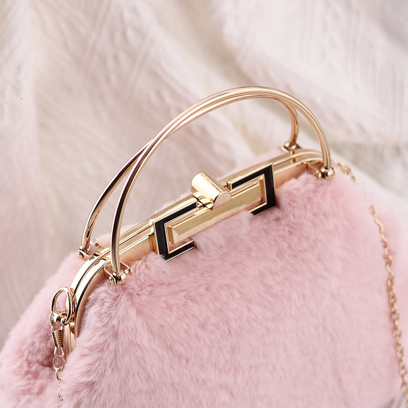 Real Fur Rex Rabbit Fur Fashionable Luxury Bagfree Shipping Designer Stylish 2024 Spring New Trendy Women's Bag Handbag Shoulder Crossbody Chain 