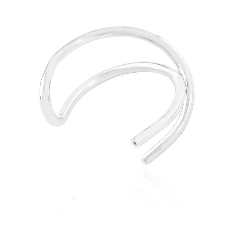 Ins Style Double Layer Non-Pierced Clips For Women, Unique And Creative Design, Simple Cuffs, Ear Accessories
