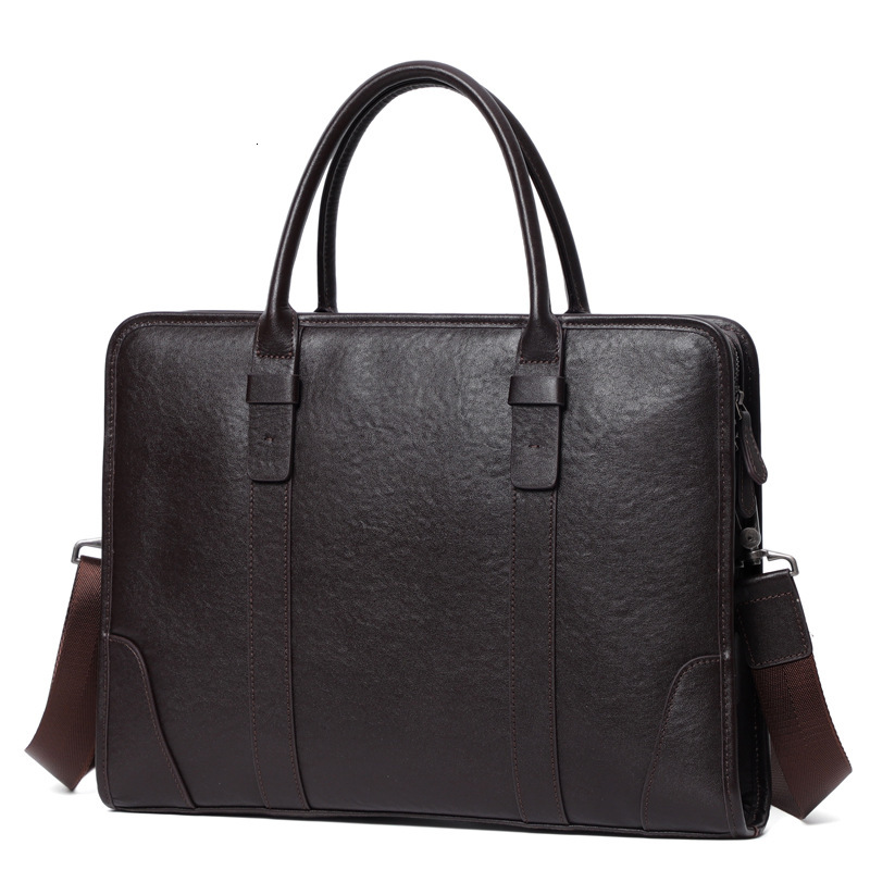 2024 New Genuine Leather Men's Handbag Luxury Bagfree Shipping Designer Top Layer Cowhide Men's Single Shoulder Crossbody Bag Fashion Briefc