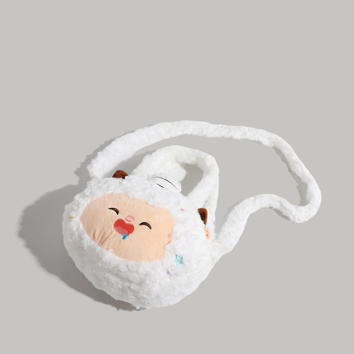 Bell Cute Lazy Sheep Wool Crossbody for Women Soft Girl Personality Doll Bag ddmymoon