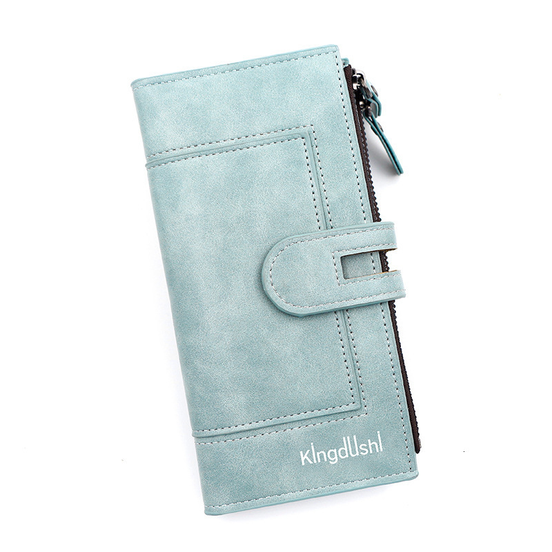 New Korean Style Women's Long Wallet Zipper Buckle PU Large Luxury Bag Capacity Multi-card Slot Coin Purse Clutch Wholesale